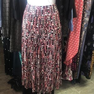 3X  Studio 1940 peach multi-color long skirt